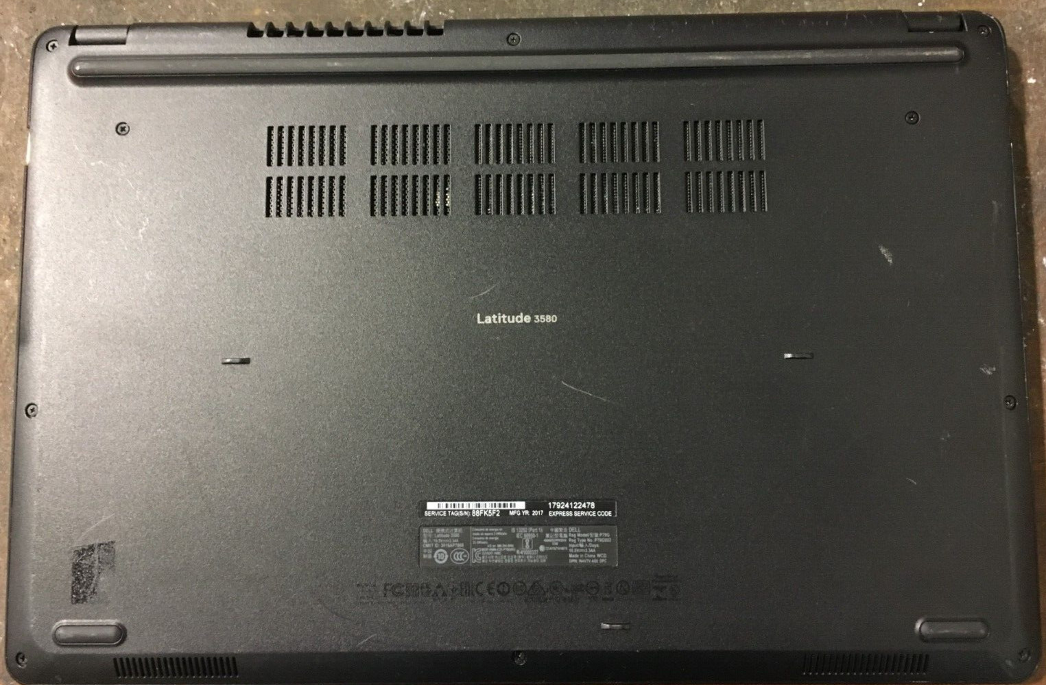 Dell Latitude 3580 15.6 Core i5-7200U 2.50GHZ 8GB RAM 250GB SSD