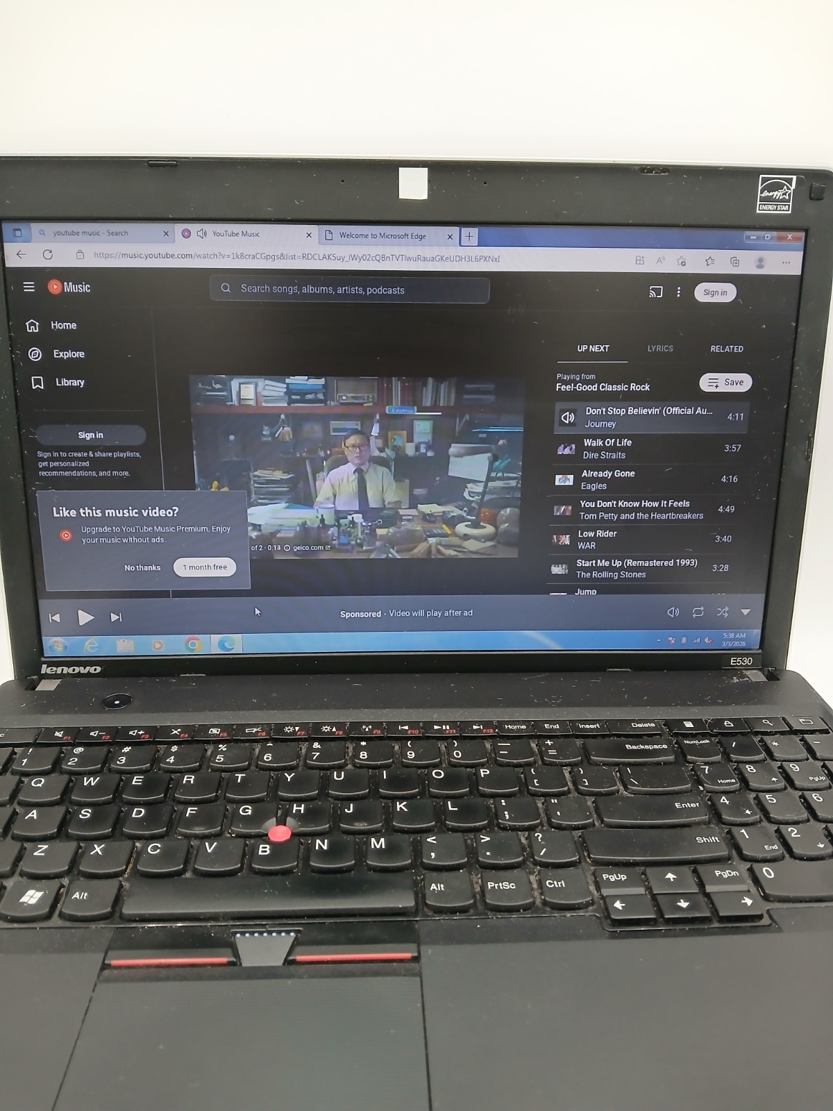 15.6″ Lenovo Laptop Windows 7 Intel Core i3-2350M CPU@2.30Ghz 4.00GB