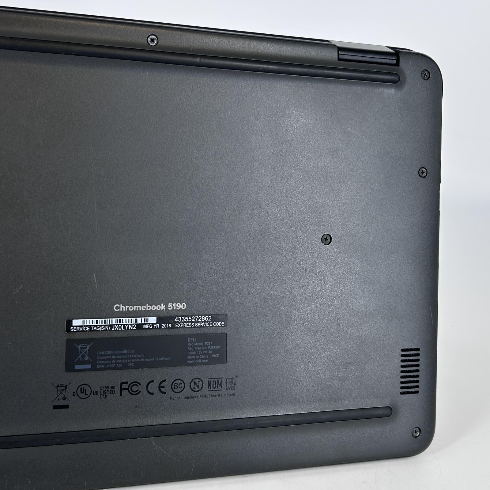 Dell Chromebook 5190 11.6 Black HD 1.1 GHz Celeron 4GB 32GB eMMC Good