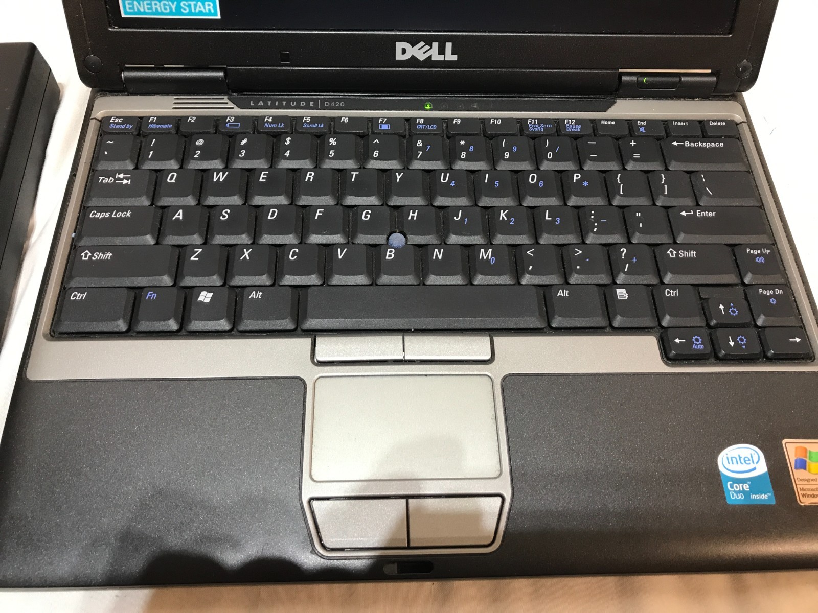 Dell Latitude Laptop D420 Duo Core 1GB 80HD Serial Windows XP Charger Vintage