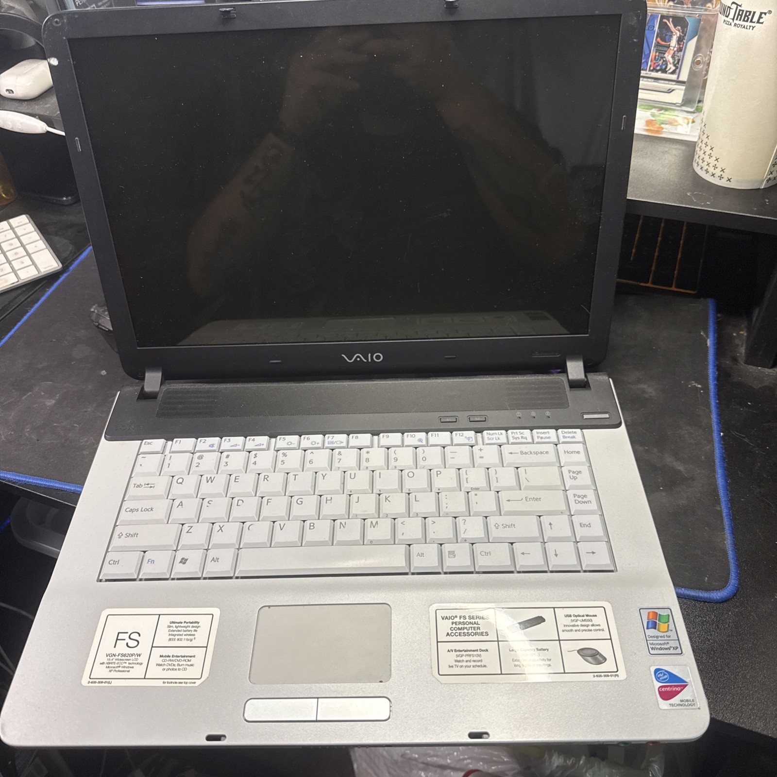 Sony Vaio VGN-FS620P W Intel Centrino Laptop 15.4” NO HDD
