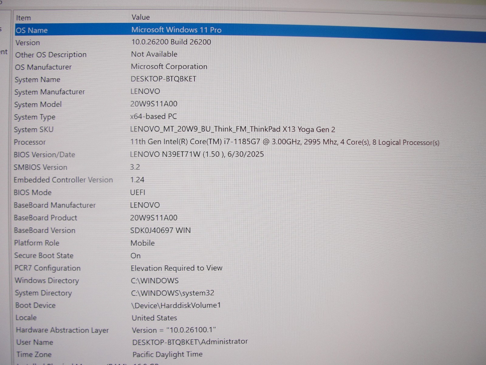Lenovo ThinkPad X13 Yoga Gen 2 13.3″WUXGA TOUCH i7-11th Gen 16GB RAM 256GB SSD
