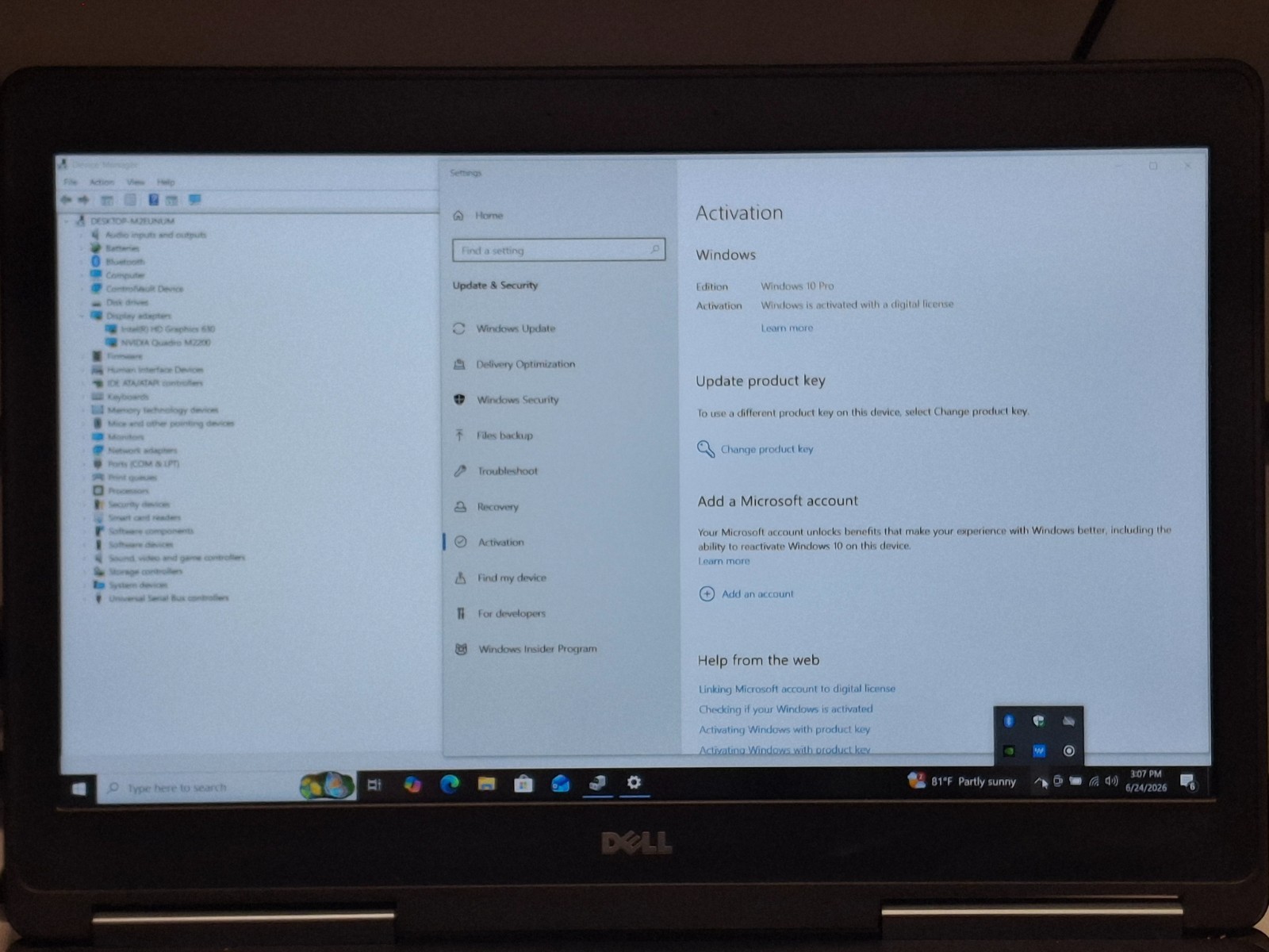 Dell Precision 7520 15.6″ FHD i7-7820HQ 2.90GHz 32GB 256GB SSD Quadro M2200