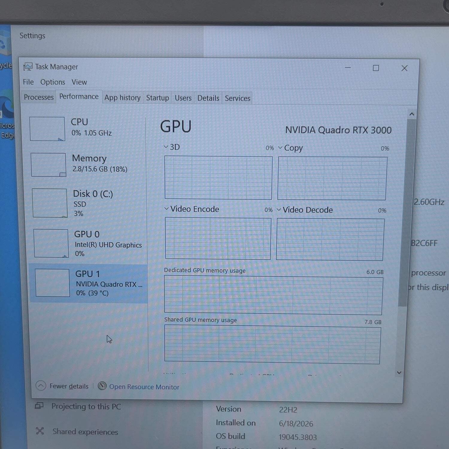 Dell Precision 7550 15.6″ i7-10750H 2.6GHz 16GB RAM 512GB SSD Quadro RTX 3000