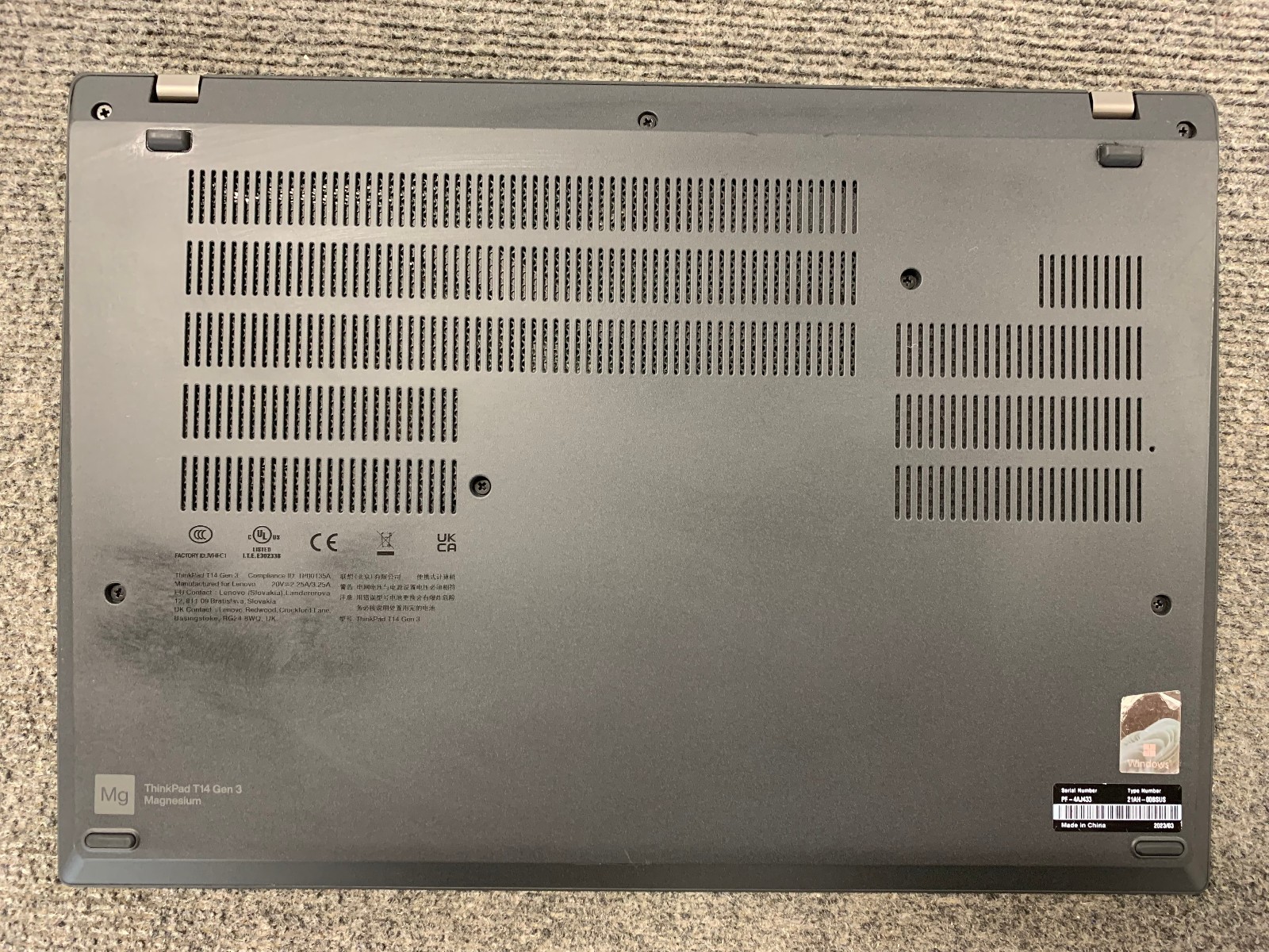 Lenovo ThinkPad T14 Gen 3 14″ Laptop i7-1260P 8GB RAM 512GB NVMe