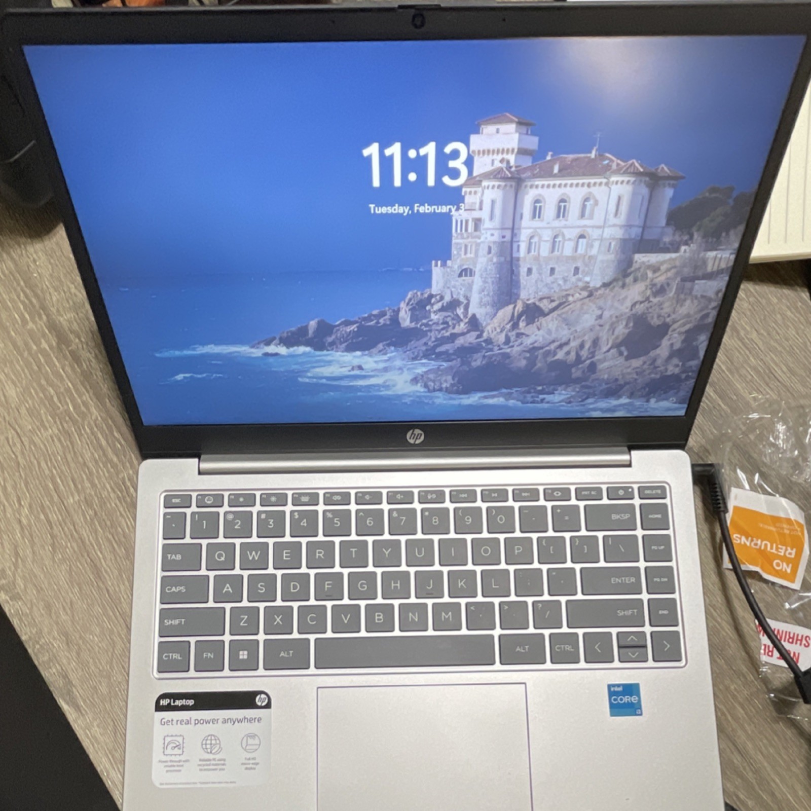 HP 15.6″ Laptop Intel Core Silver Windows 11 Bluetooth Webcam Widescreen