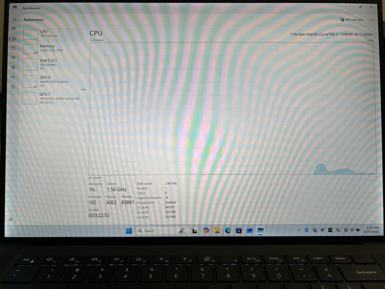 Dell Precision 5560 15.6″ i7-11850H @ 2.50GHz 1 TB NVMe SSD 32GB RAM Win 11 Pro