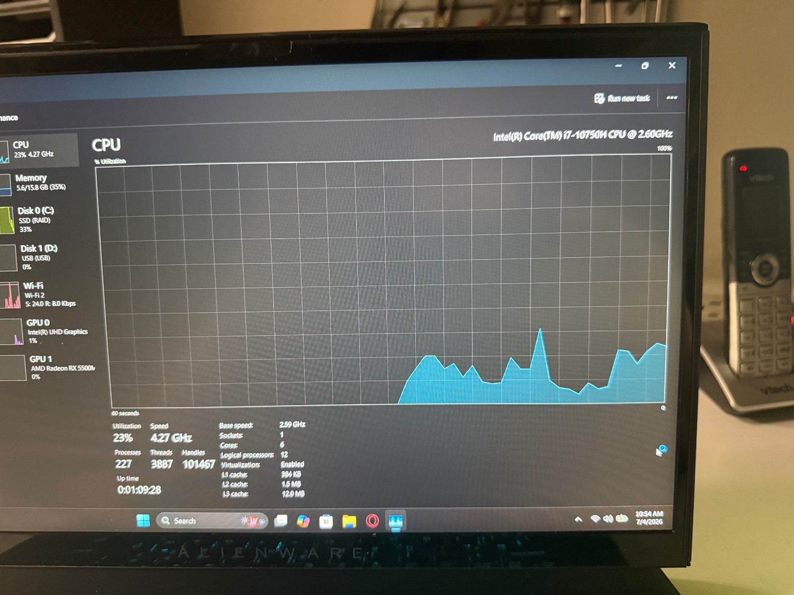 Dell Alienware M15 R3 Intel i7 10750H AMD RX 5500M 16GB RAM 512 GB NVME SSD