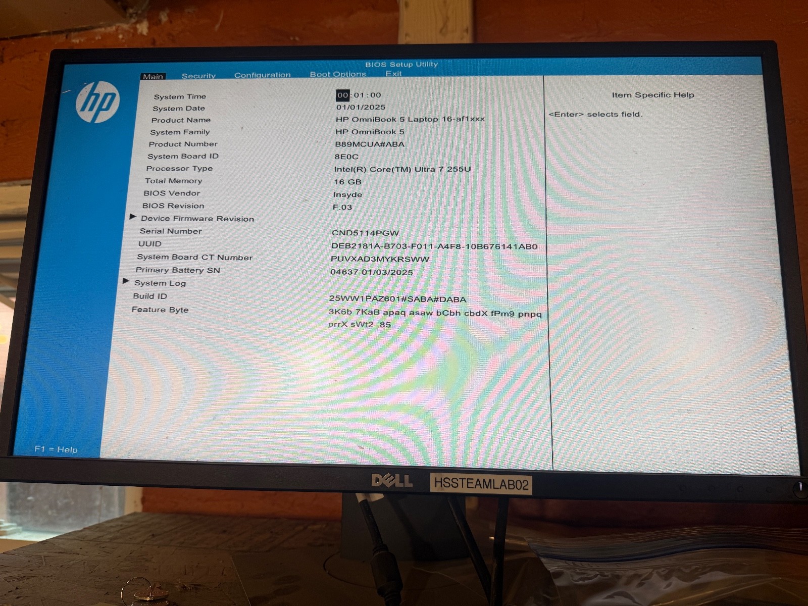 HP Pavilion 16-af1987NR Laptop Intel Core Ultra 7 155U 16GB Ram NO HD/OS (FL)