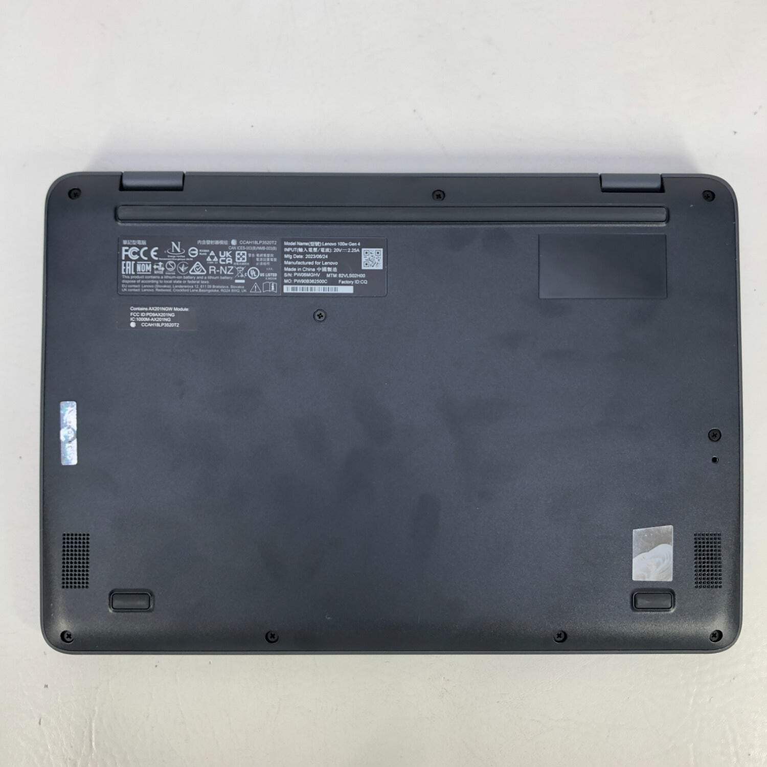 Broken Lenovo 100w Gen 4 11.6″ N100 0.8Ghz 4GB RAM 128GB SSD /Bad Battery