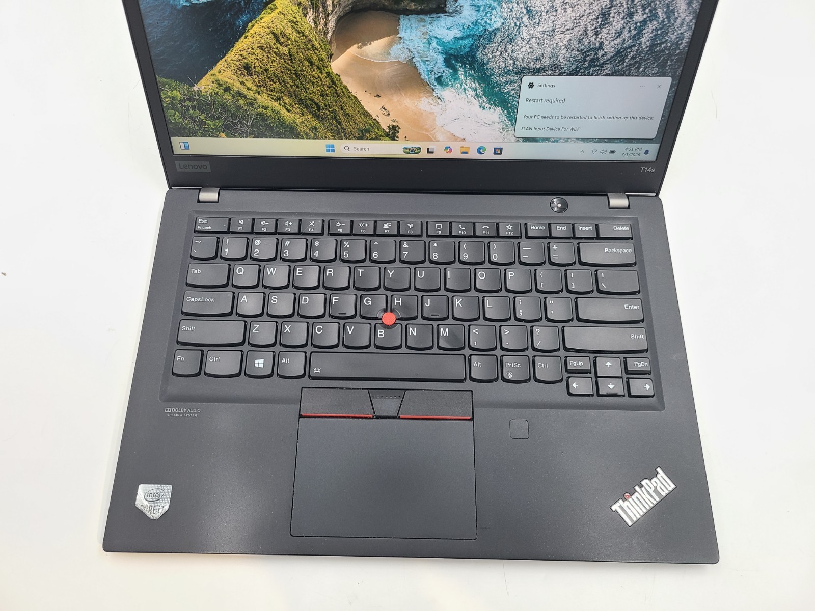 Lenovo ThinkPad T14s Gen 1 i7-10510U 1.8GHz 8GB Ram 256GB SSD Win 11 Pro TOUCH