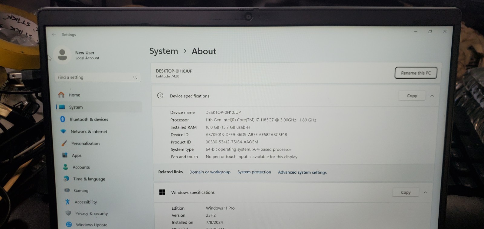 Dell Latitude 7420 Laptop Intel Core i7-11th Gen 16GB RAM 512GB SSD W11P