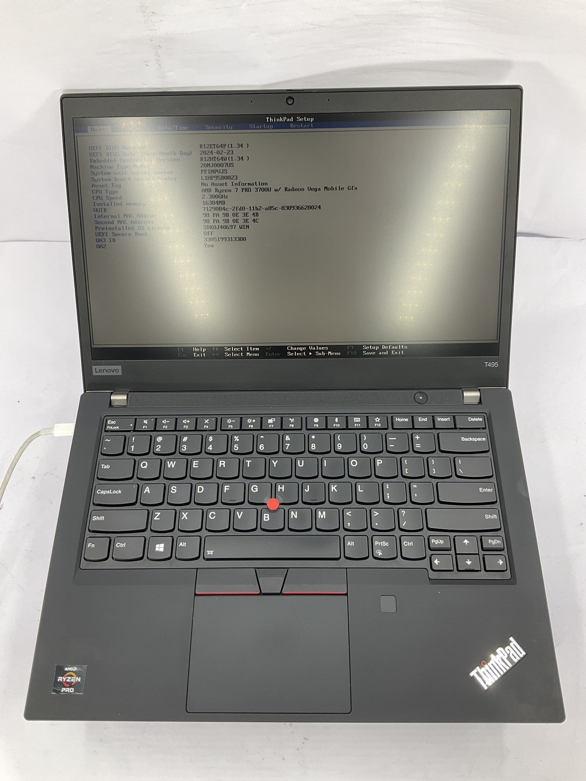 Lenovo ThinkPad T495 14″ AMD Ryzen 7 Pro 3700U 512GB 16GB B Win 11 Pro