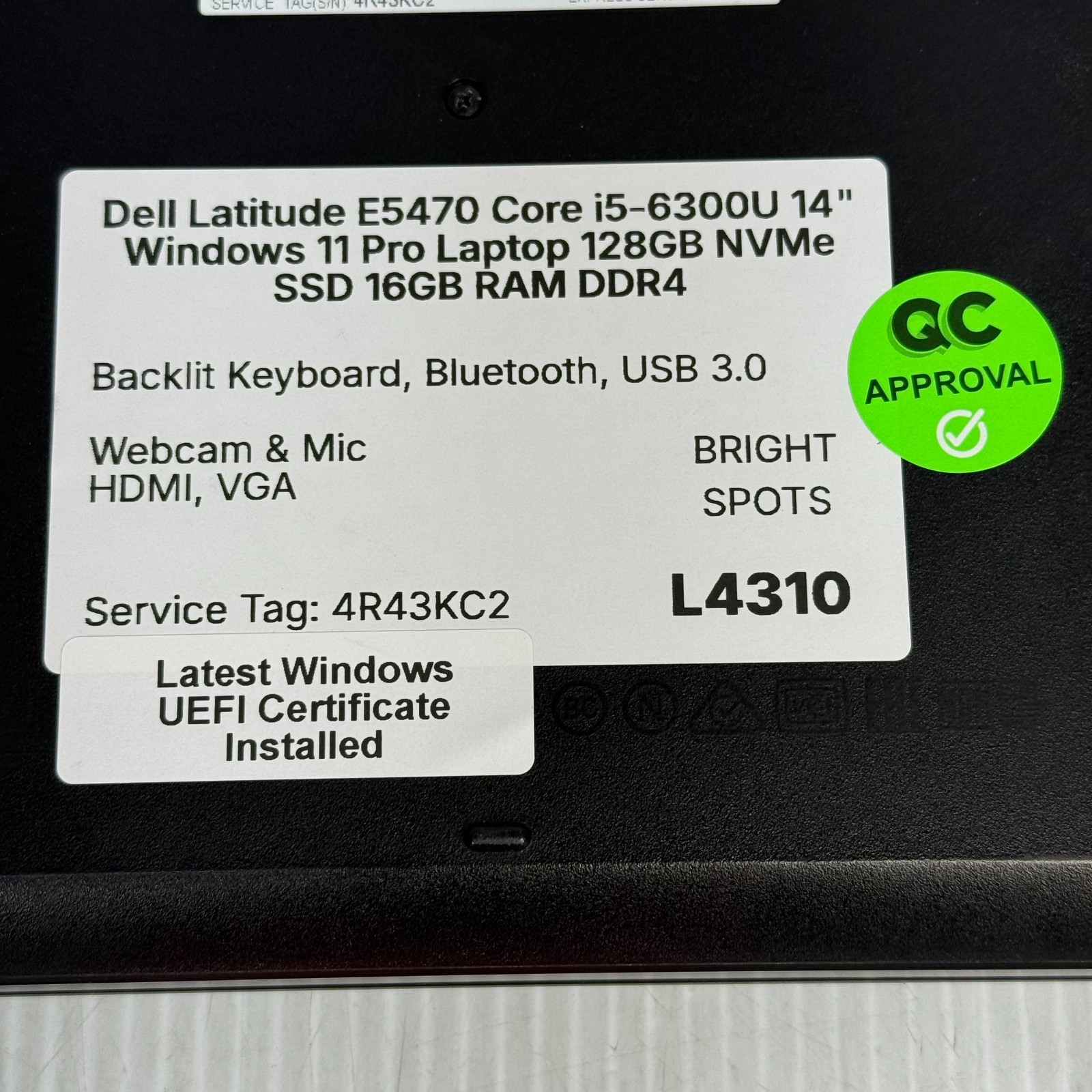 Dell Latitude E5470 i5-6300U 14″ Windows 11 Pro Laptop 128GB SSD 16GB *SEE PICS