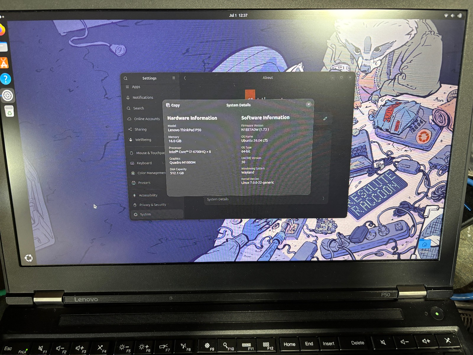 Lenovo ThinkPad P50 Core i7-6700HQ 16GB RAM 512GB NVME Quadro M1000M