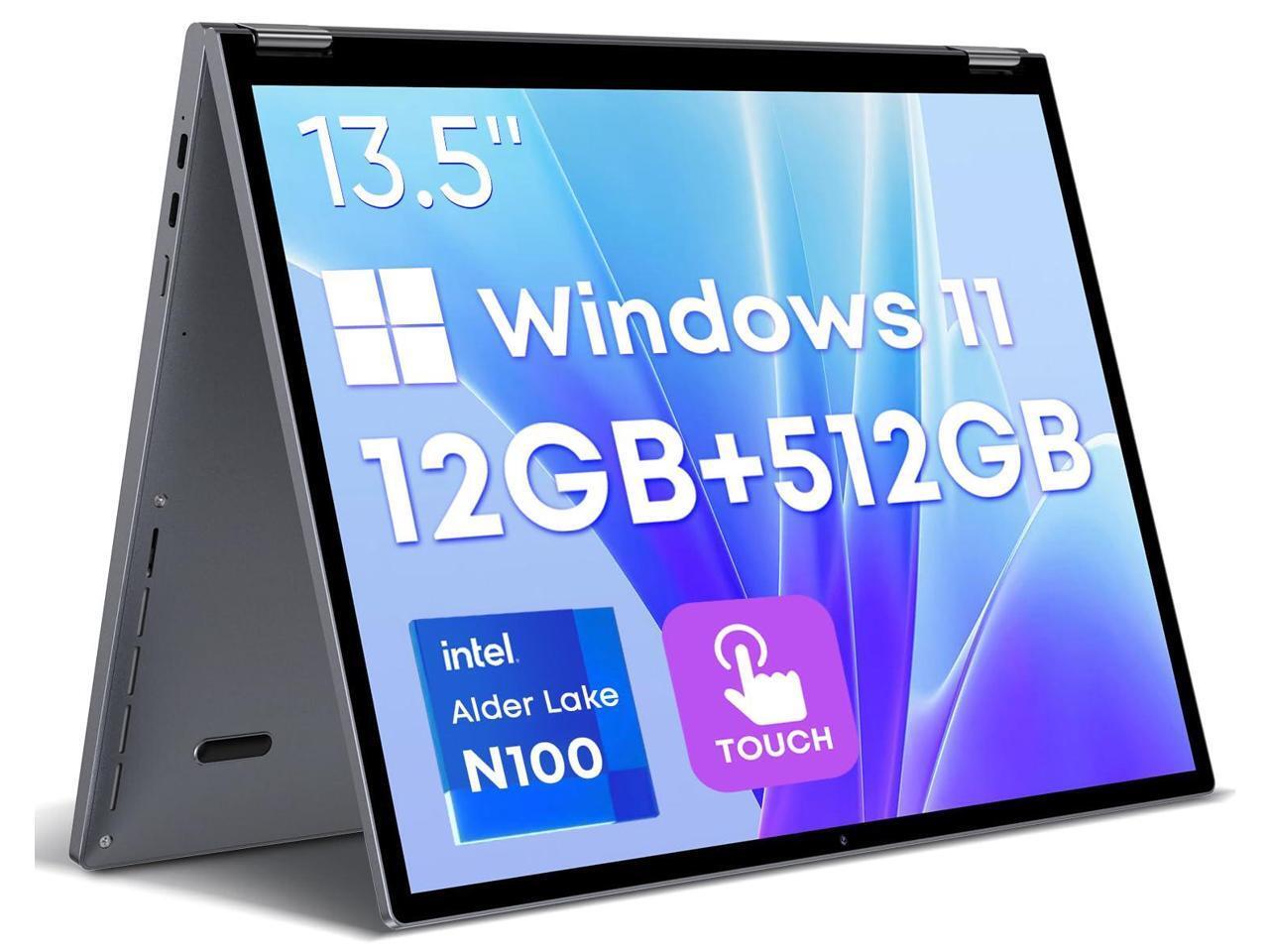 CHUWI 13.5”FreeBook 2in1 Touchscreen Laptop 12GB RAM 512GB SSD Intel N100 w/Pen