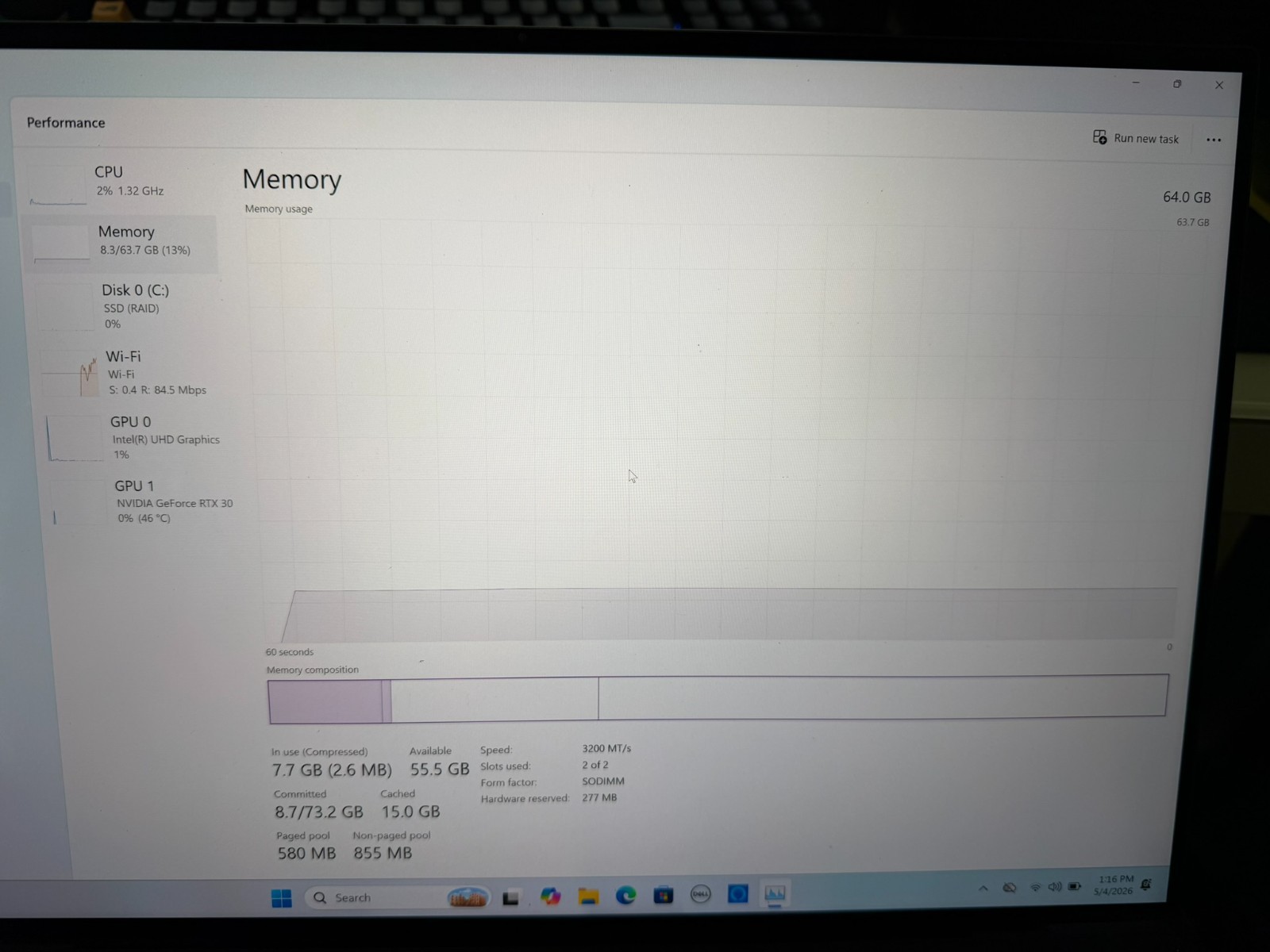 Dell XPS 17 9710 laptop, i9-11900, 64 GB RAM,RTX 3060 GPU, 1TB HD,4K touchscreen