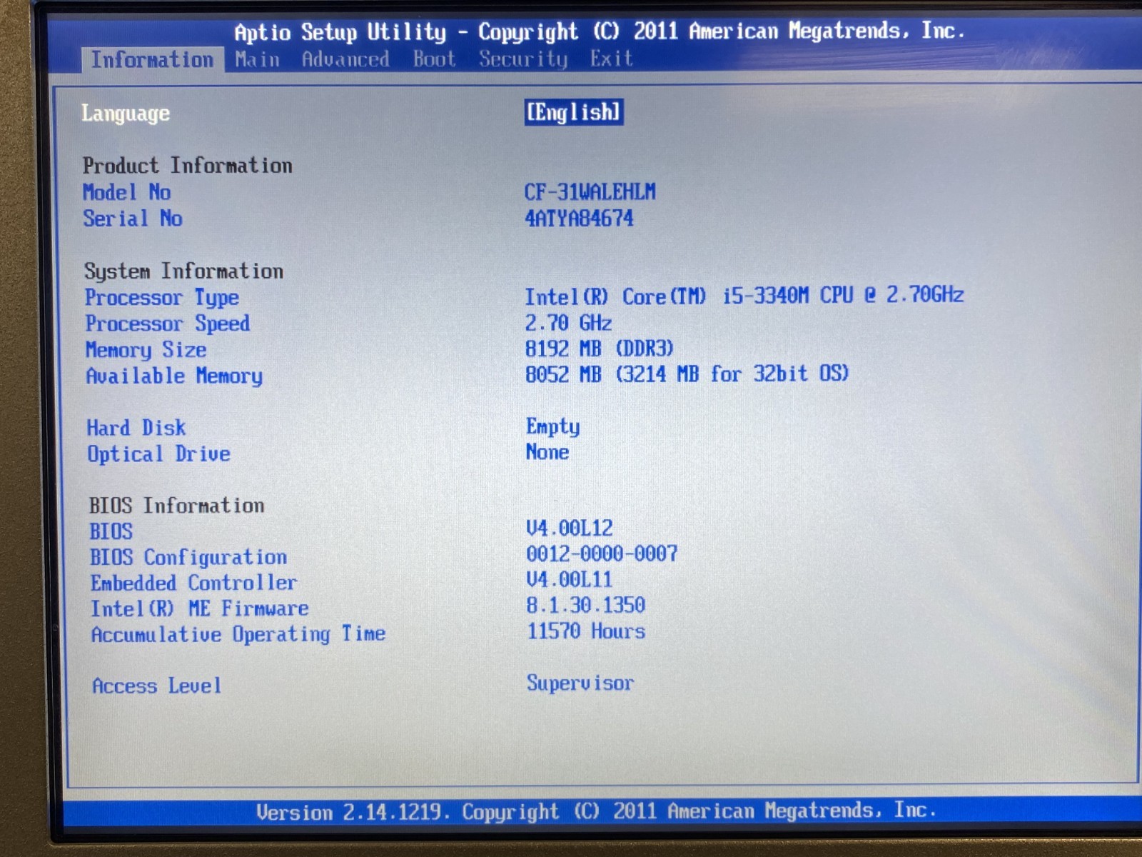 Panasonic Toughbook CF-31 Rugged i5-5300U 8GB RAM No HDD Lot of 6