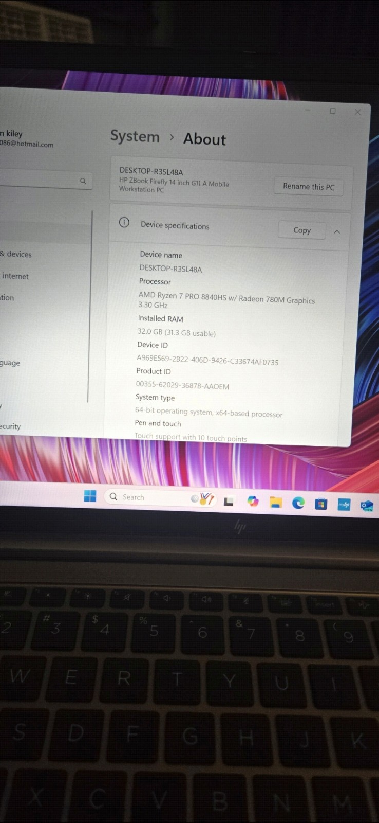 HP ZBook Firefly G11 a Laptop 14″ WUXGA IPS 3.3GHz, 32GB DDR5, 512GB SSD, W11P