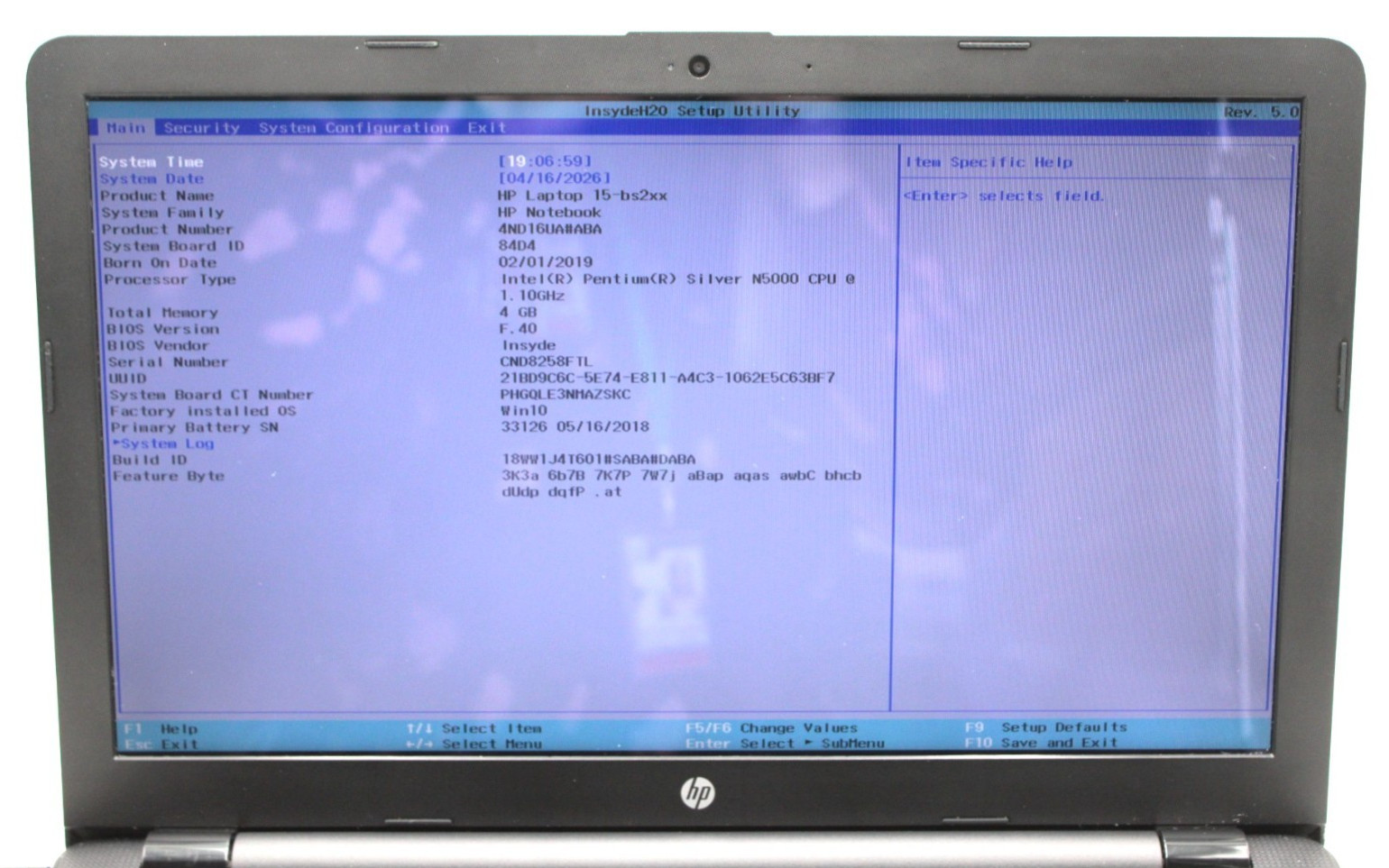 HP 15-bs244wm Pentium Silver-5000@1.1GHz 4GB DDR4 500GB SATA NO OS*USED/TESTED*