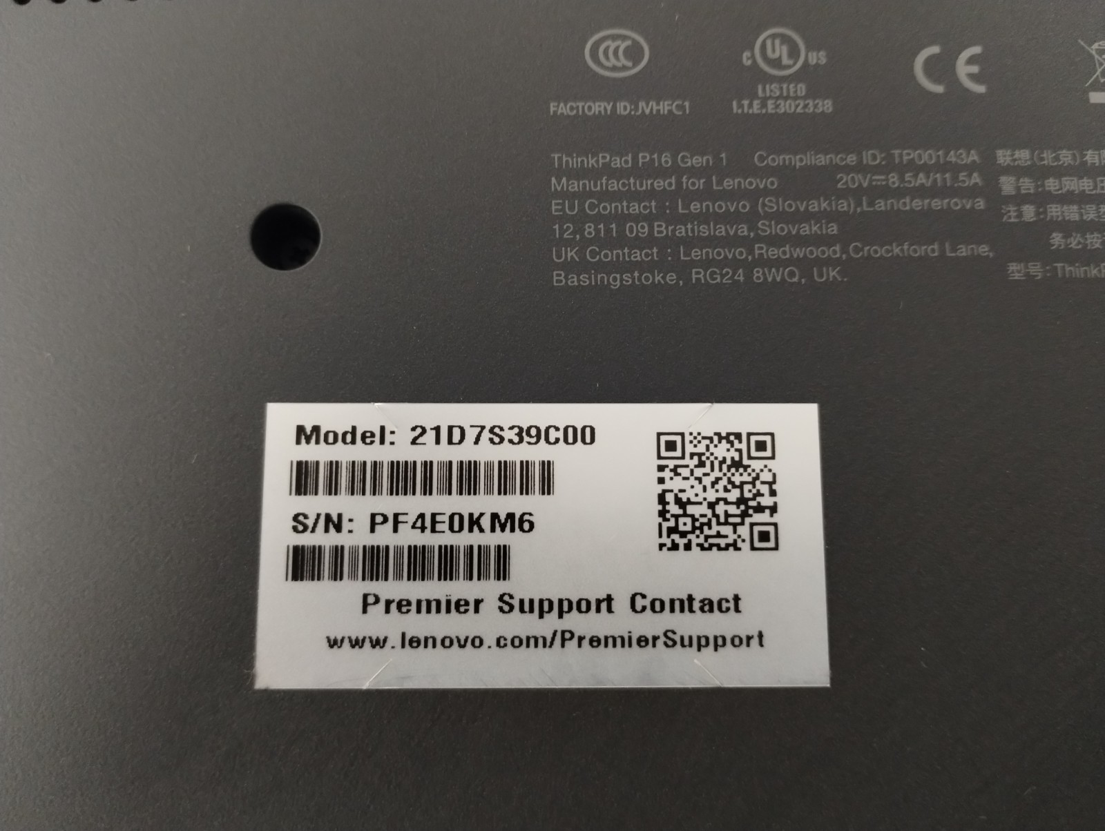 LENOVO THINKPAD P16 GEN 1, Intel Core i7-12850HX, 48 GB RAM, 256GB & 1TB M.2