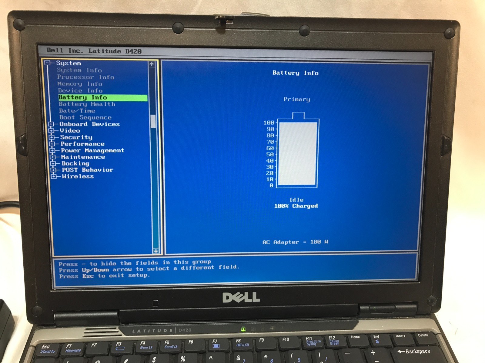 Dell Latitude Laptop D420 Duo Core 1GB 80HD Serial Windows XP Charger Vintage