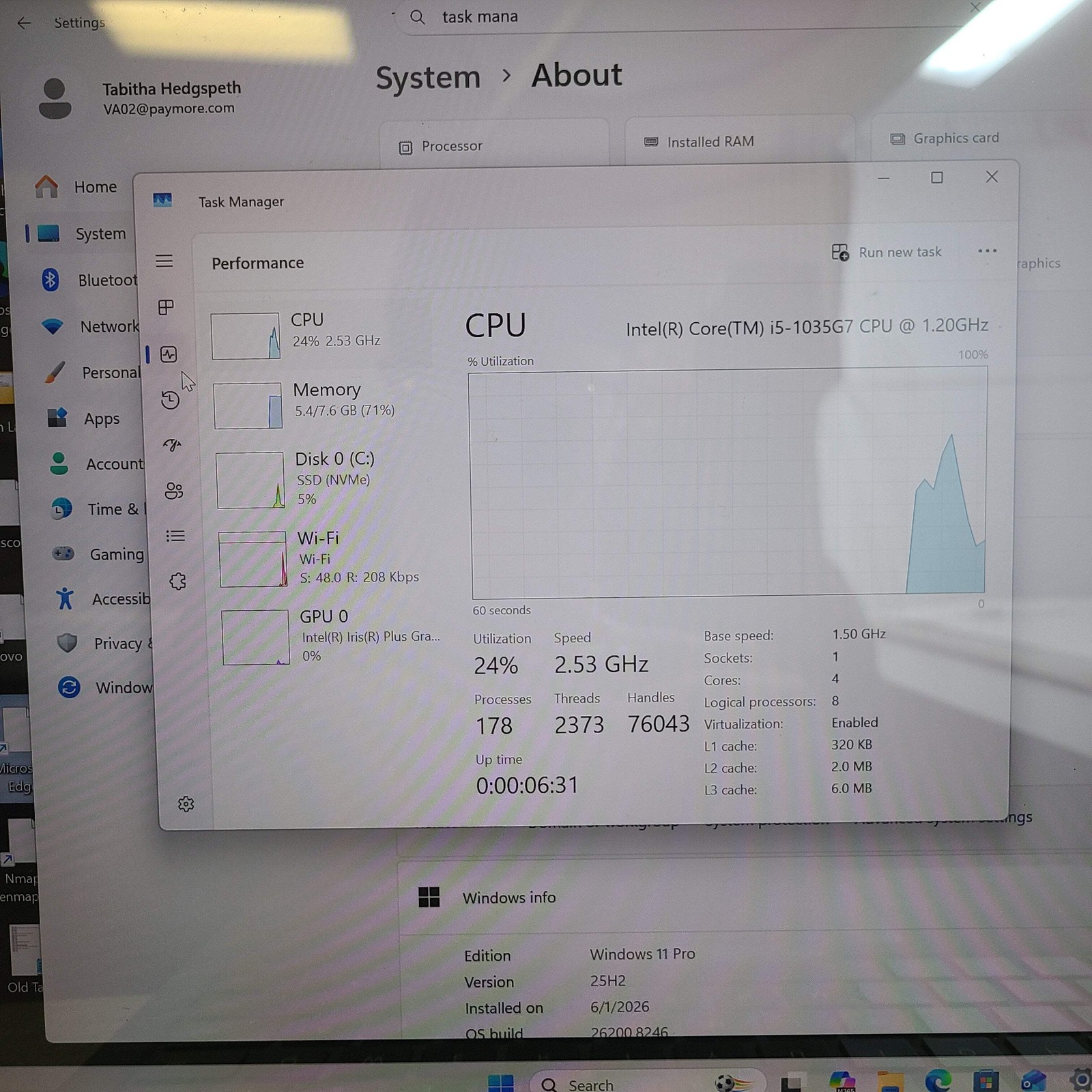 Microsoft Surface Laptop 3 1867 13.5″ i5-1035G7 1.2GHz 8GB RAM 128GB SSD