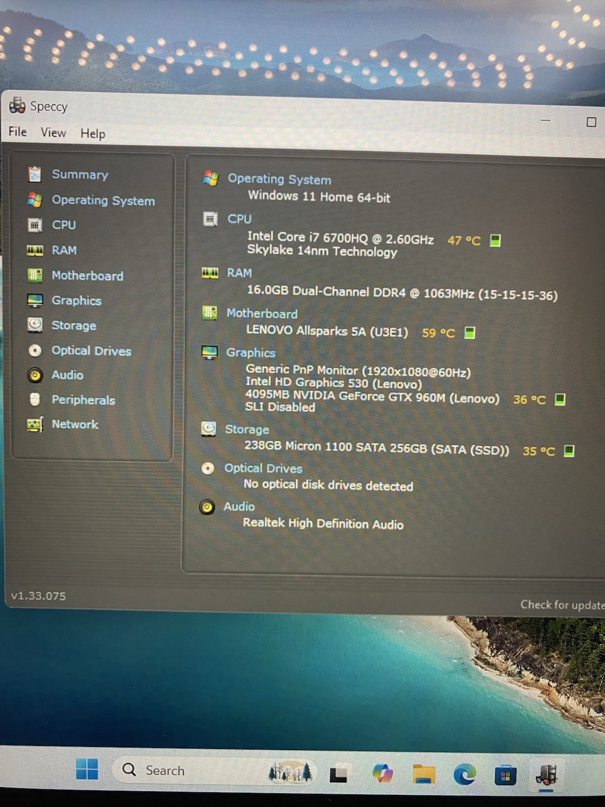 Lenovo ideapad Y700 i7 16GB RAM 4GB NVIDIA GTX GPU 256GB SSD
