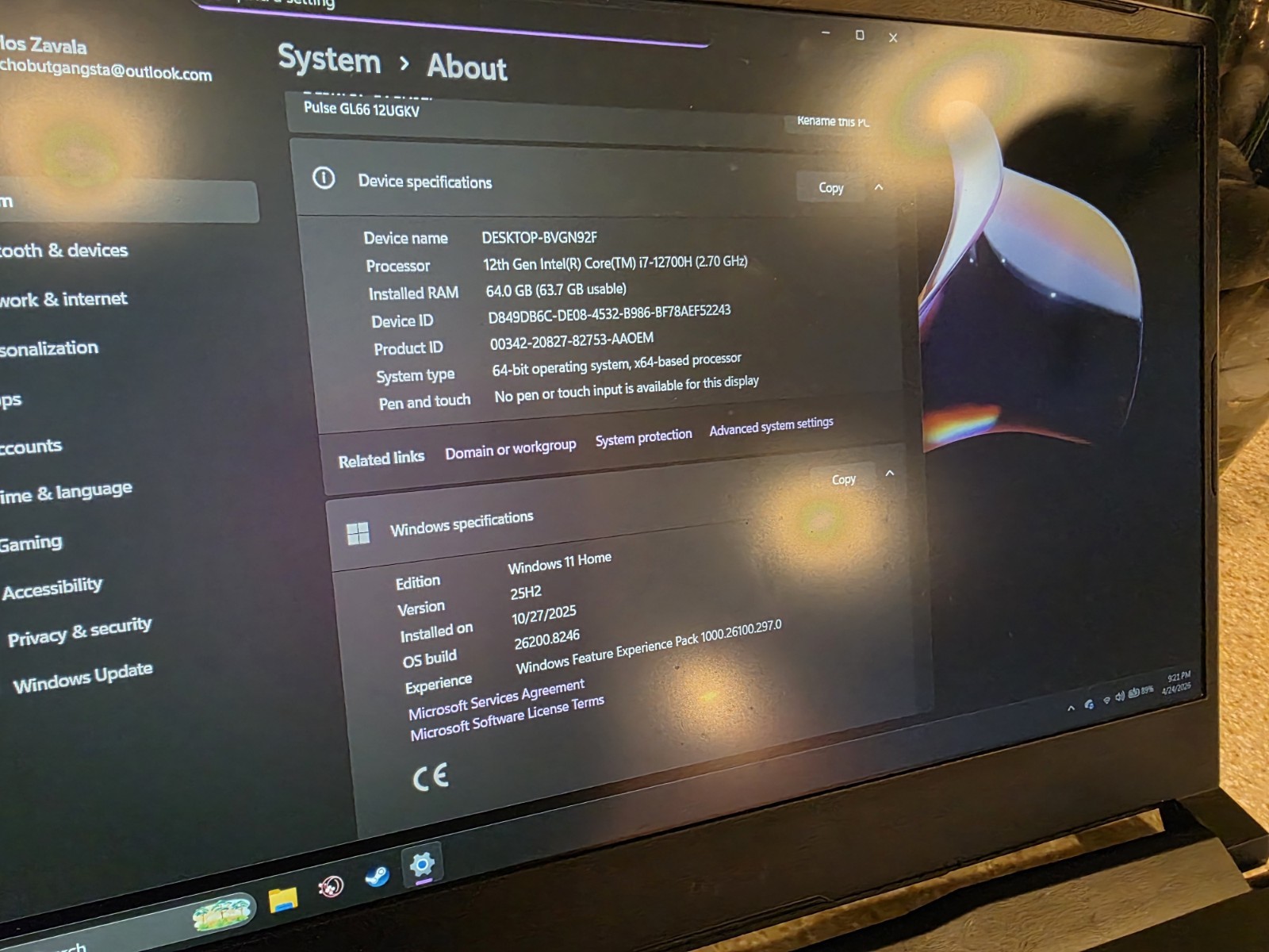 MSI Pulse GL66 Gaming Laptop Intel I7 Ram 64 GB RAM 2.5 TB SSD Window 11 Home