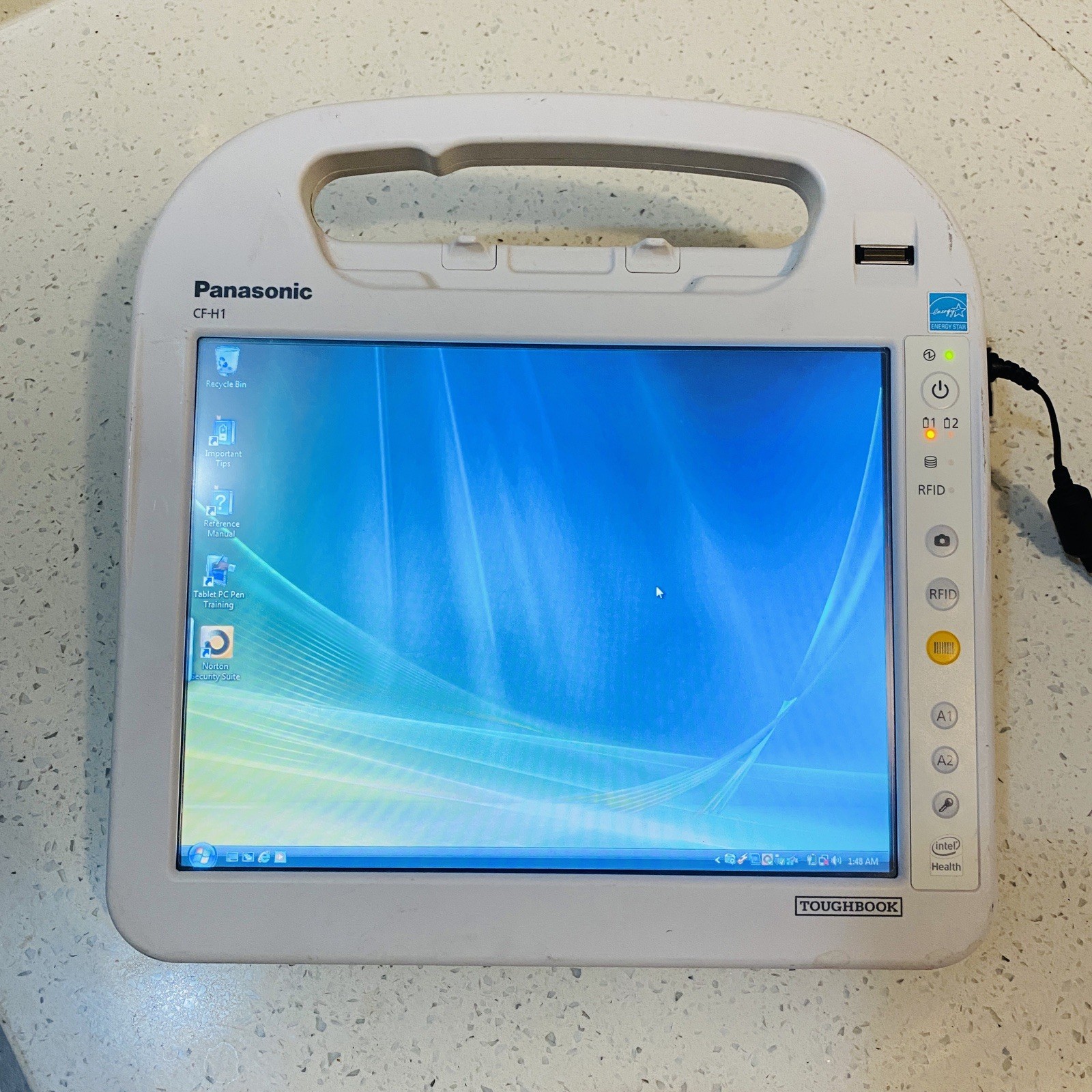 Vintage Panasonic Toughbook CF-H1 Tablet w/ Dock Windows 7 80GB HDD Read…