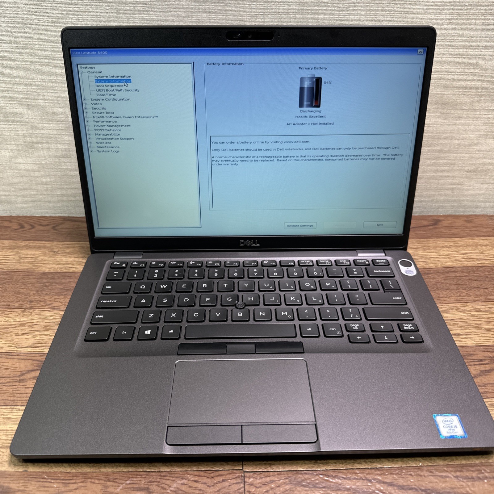 Dell Latitude 5400 14” Core i5-8350U 1.70GHz 256GB SSD 16GB RAM DDR4