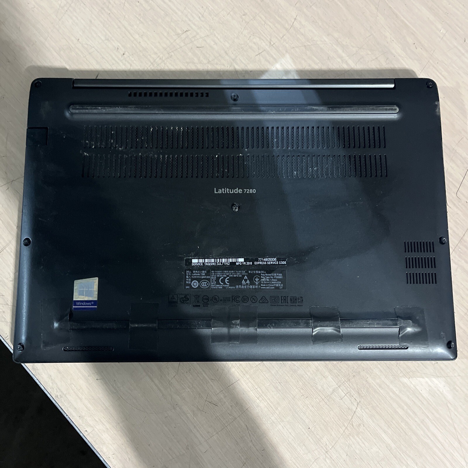 DELL LATITUDE 7280 INTEL CORE I-6300U 2.40GHZ 8GB RAM NO HD