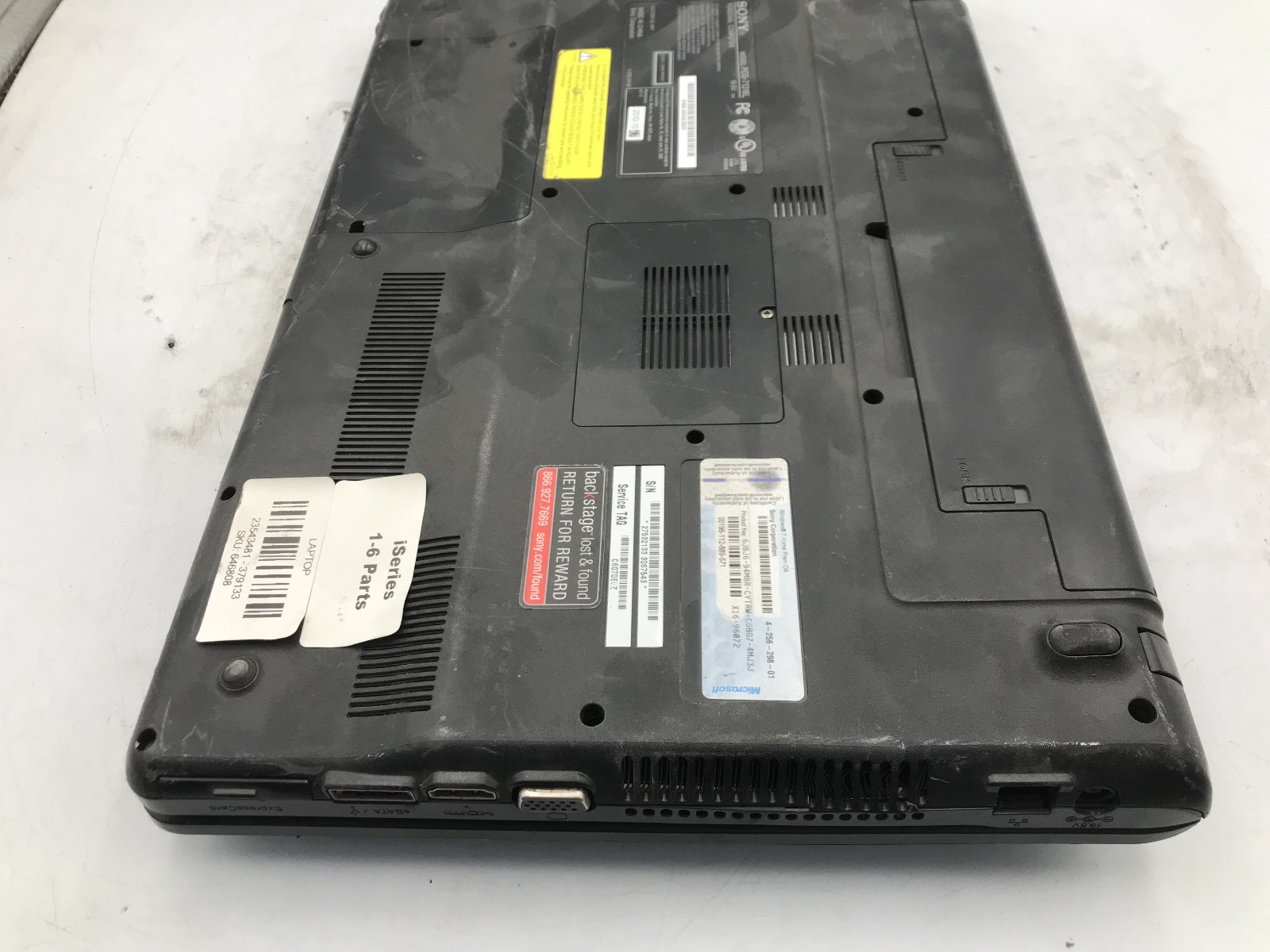 SONY VAIO PCG 71318L – FOR PARTS/REPAIR – INTEL I3 350M – 4GB RAM – READ DESC-BB