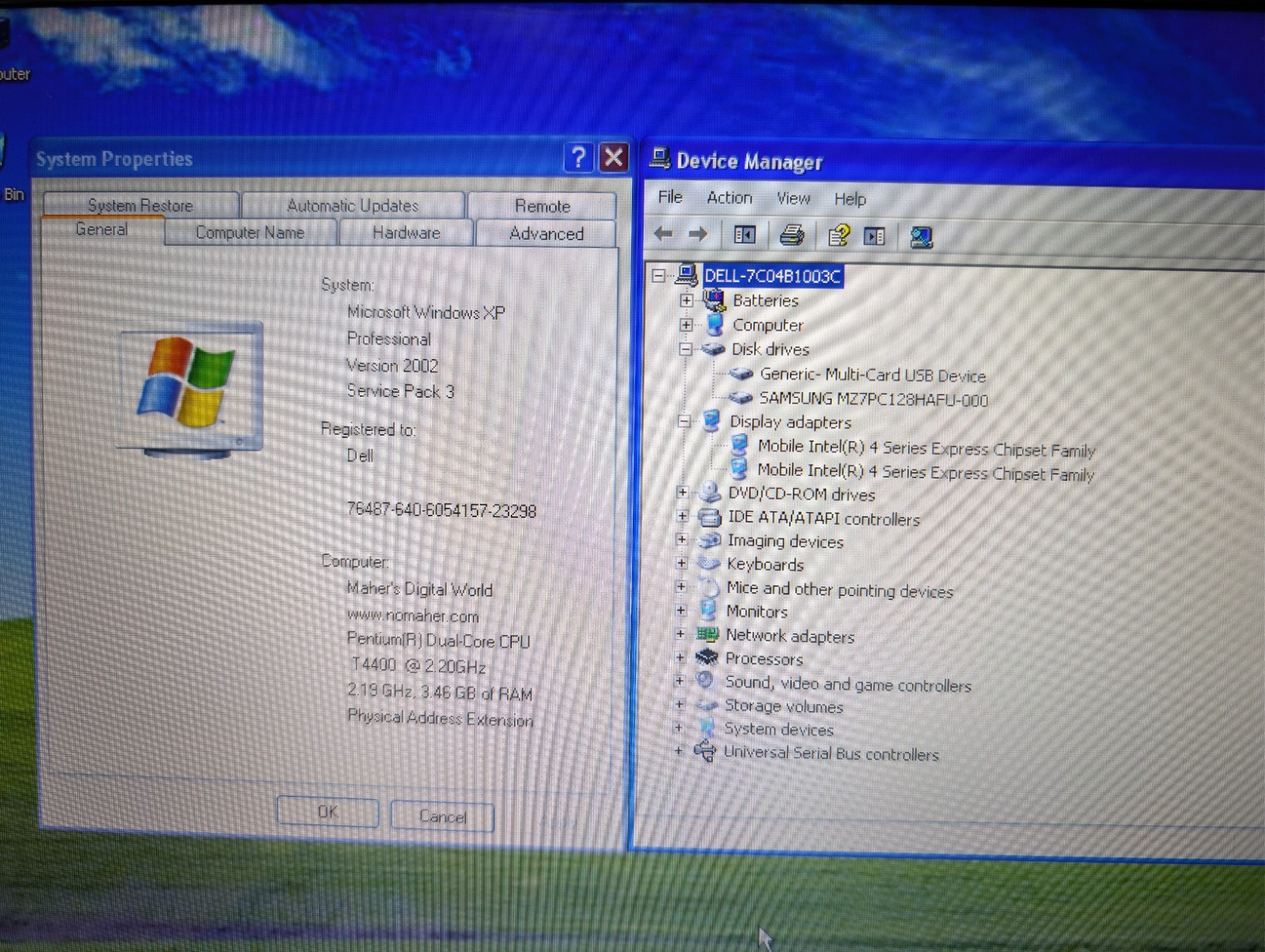 DELL INSPIRON 1545 | PENTIUM DUAL CORE T4400 4GB RAM 128GB SSD | HD WIN XP | DVD