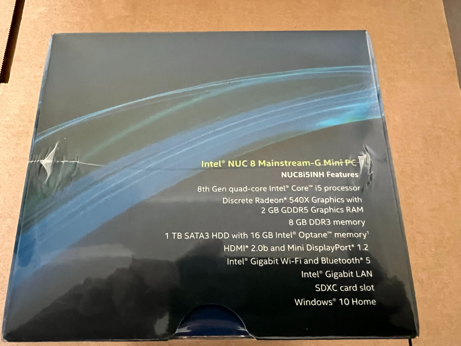 Intel NUC PC/workstation (1 TB HDD, i5-8265U UCFF 8th gen Intel Core™ i5, 8 GB,