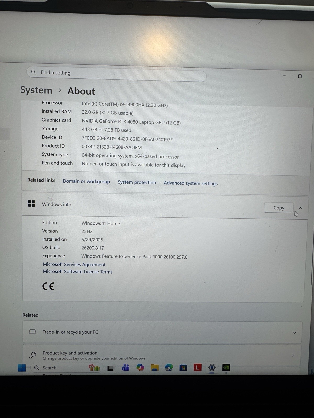 Lenovo Legion Pro 7i 16IRX9H i9-14900HX RTX 4080 32GB 8TB SSD 16″