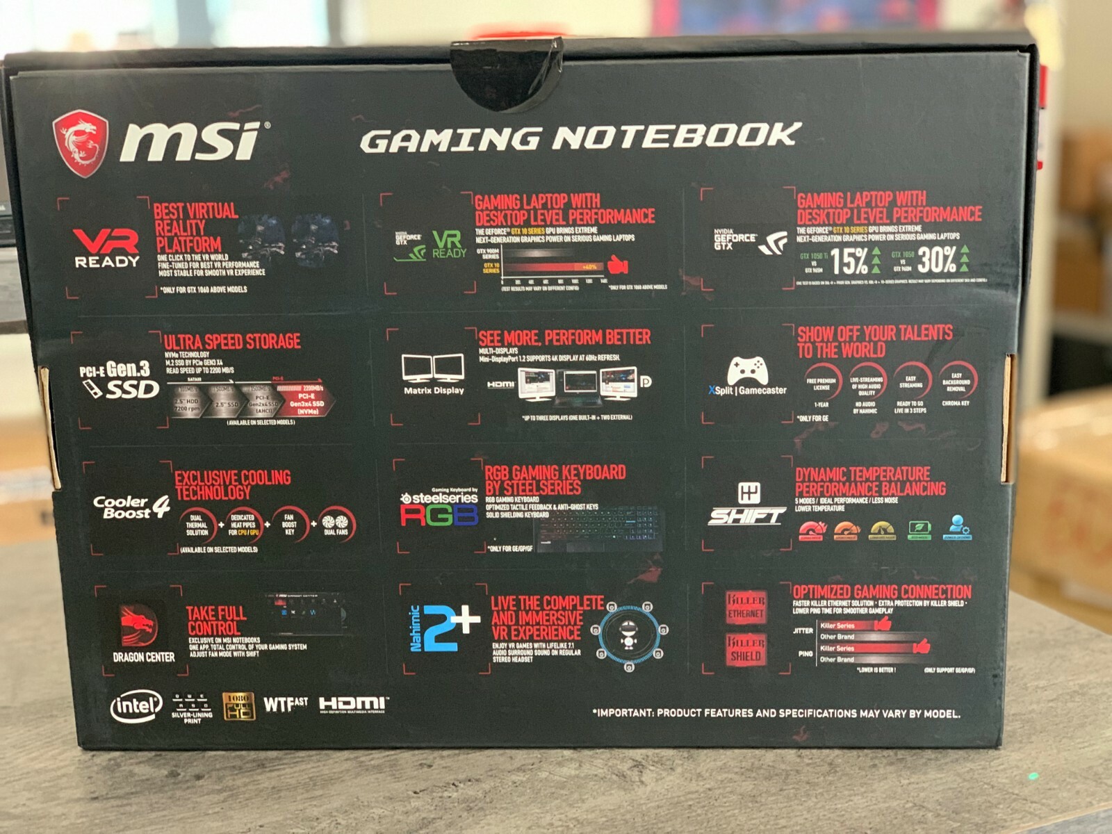 MSI Gaming P65 Creator-021, i7-8750H, 16GB RAM, 256GB SSD, GTX1050Ti 4G IPS Thin
