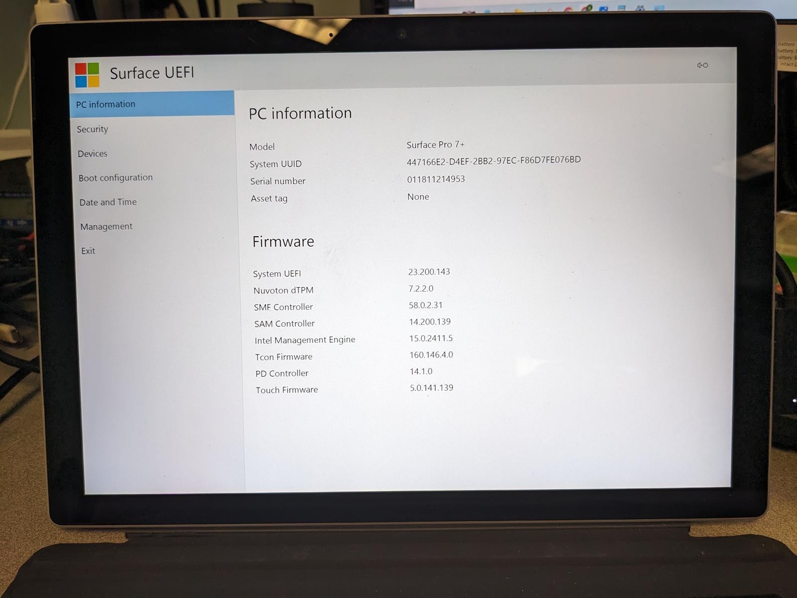MICROSOFT SURFACE PRO 7+ (1960) i7-1165G7 @ 2.80GHz, 16GB RAM, NO HDD/OS