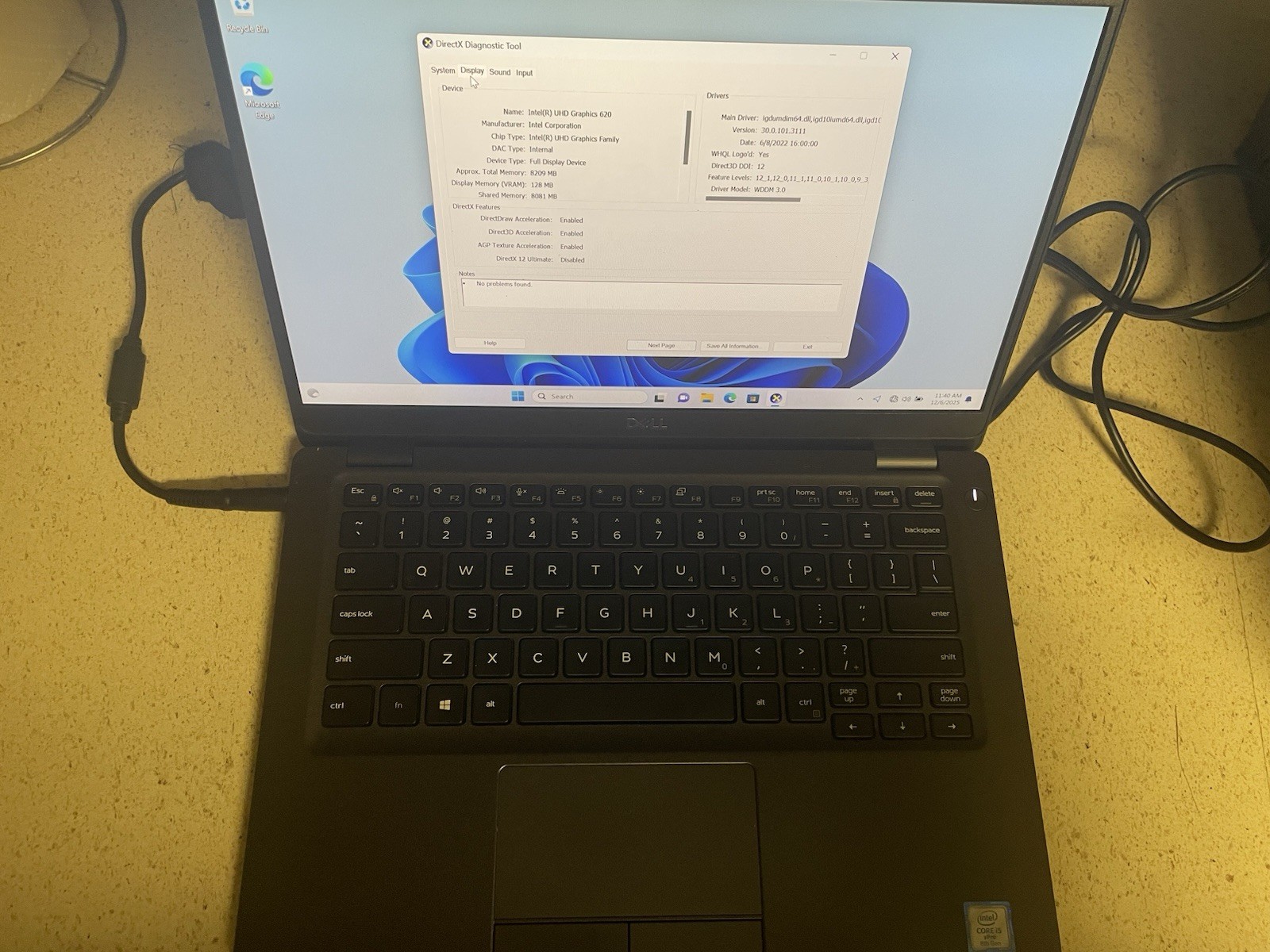 Dell Latitude 5300 Core I5-8365U 1.60 16GB RAM 512GB SSD Intel UHD 620 Graphics