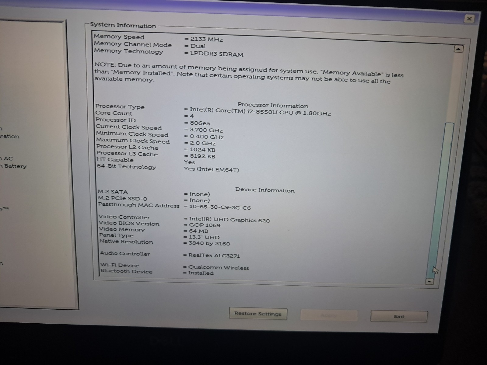 Dell XPS 13 9370 13.3″ UHD Touch Laptop i7-8550U 16GB RAM – SSD Not Included!