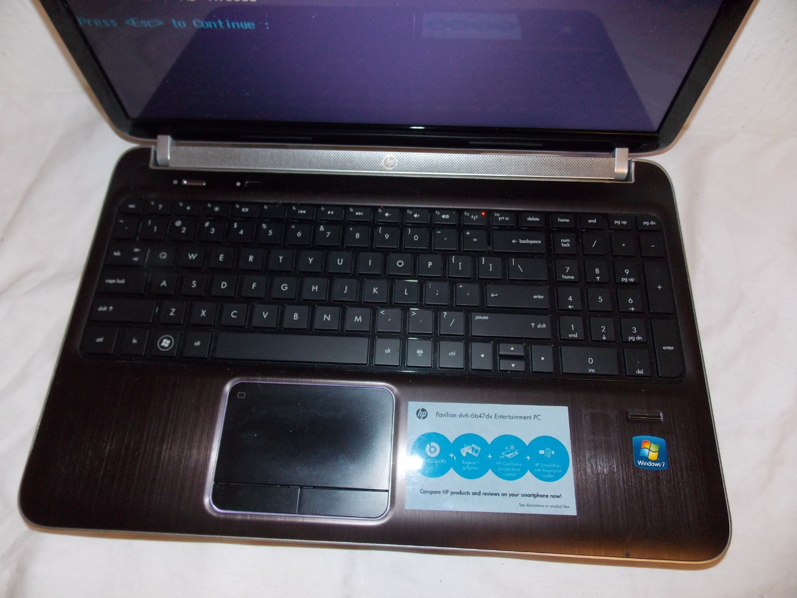 BEATS AUDIO HP PAVILION GAMING LAPTOP MODEL dv6-6b47dx FOR PARTS