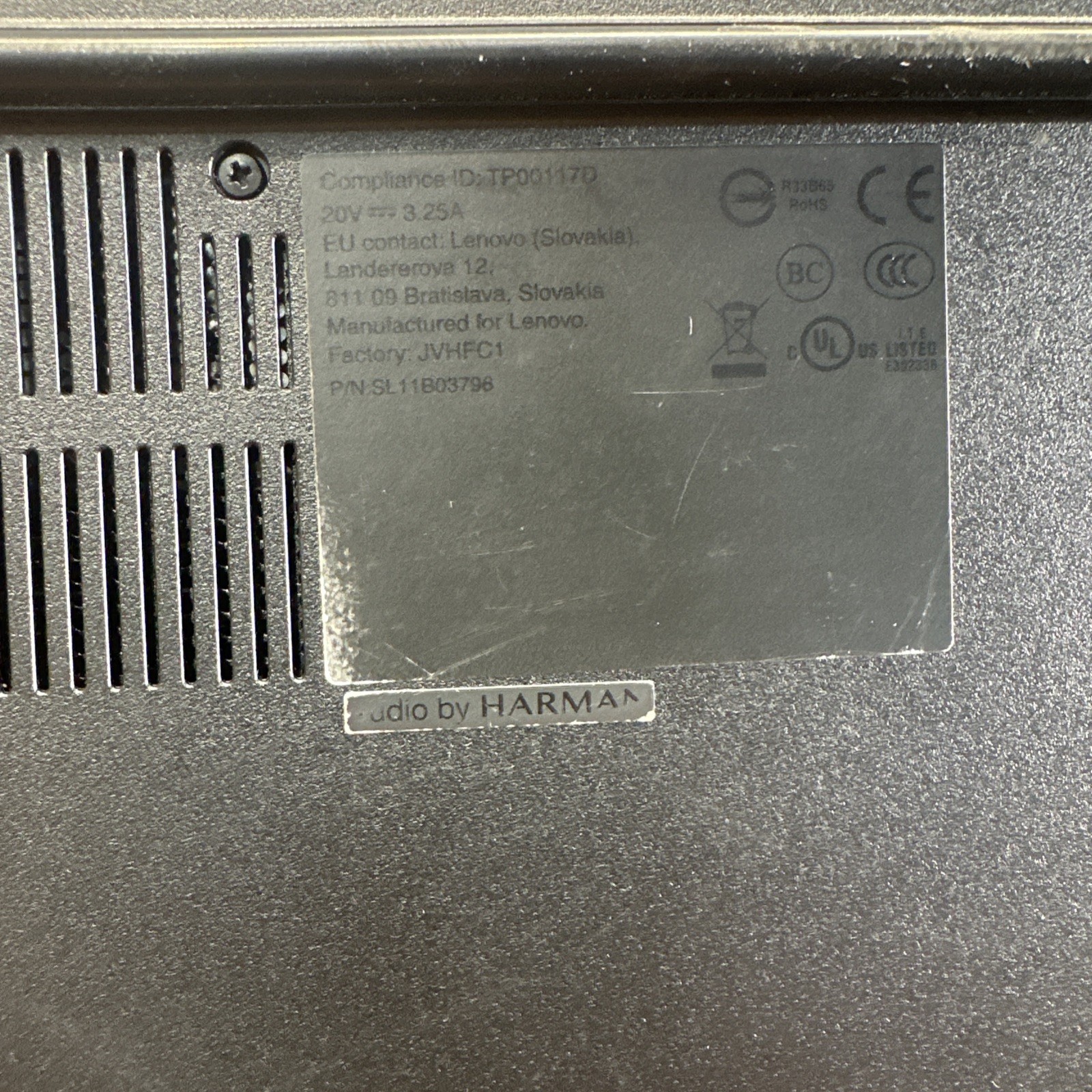 Lenovo ThinkPad E15 LCD Screen Chassis Battery Assembly No Motherboard