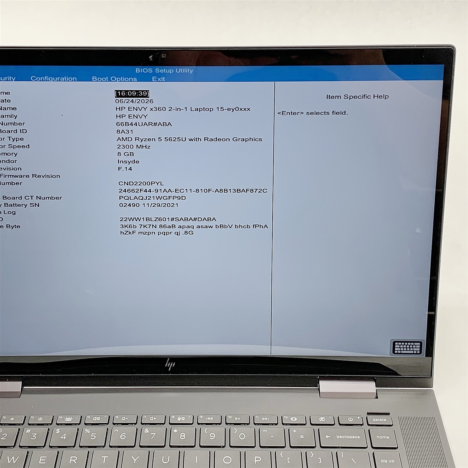 HP Envy 15-ey0013dx Laptop AMD Ryzen 5 5625U 2.30GHZ 15.6″ Touch FHD 8GB NO HDD