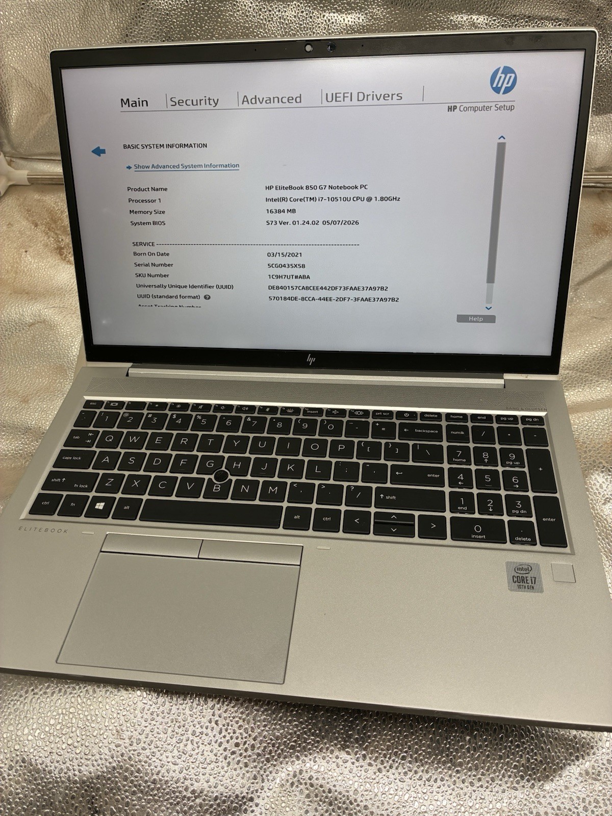 HP EliteBook 850 G7 Notebook i7-10510U 16GB RAM 256GB SSD See Photos