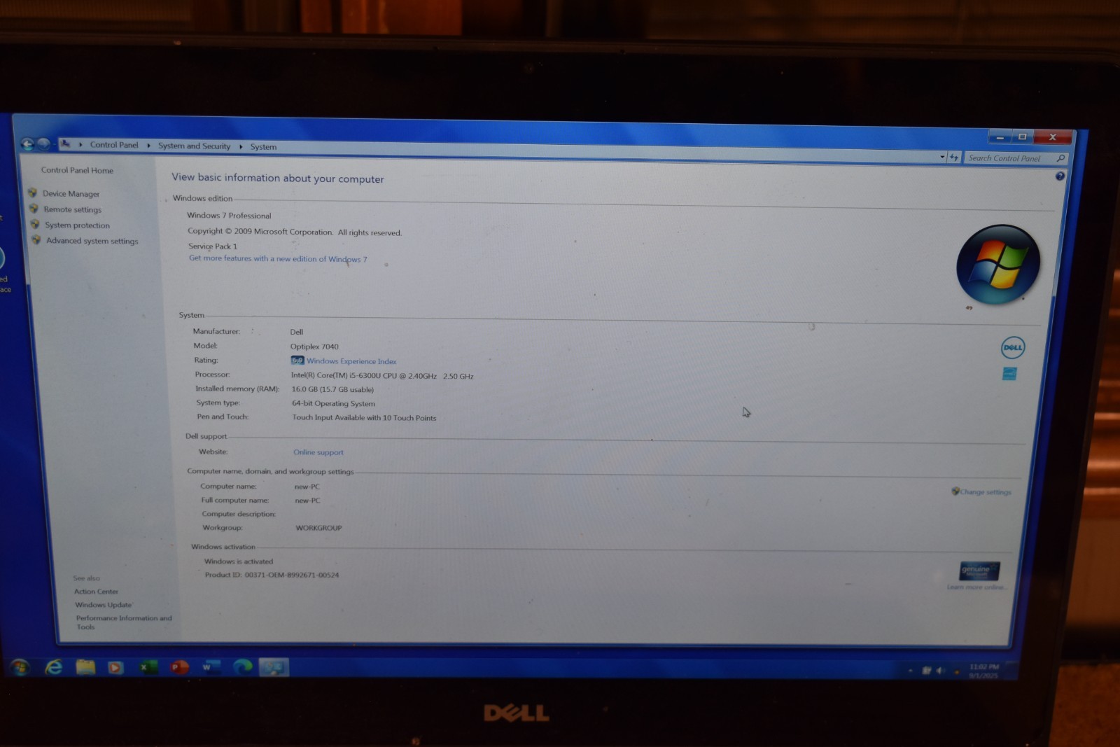 Dell Latitude E7470 Core i5-6300U 16GB RAM 512GB SSD Windows 7 Pro Touchscreen
