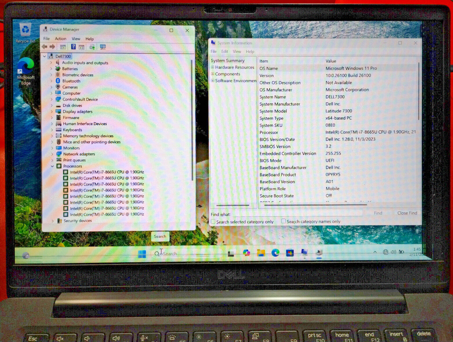 Dell 7300 13.3″_Screen & i7-8665U_CPU. Choose: 0/8/16GB_RAM or 0/256/512GB_SSD