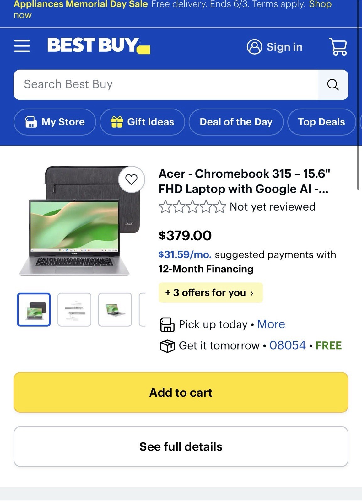 Acer Chromebook 315 CB315-4H 15.6″
