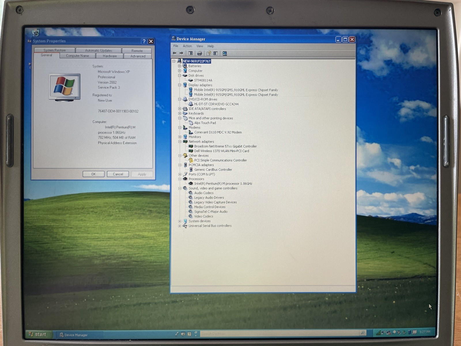 Dell Latitude D610 Retro Windows XP Laptop w/ batt, chrg. (N3B1)
