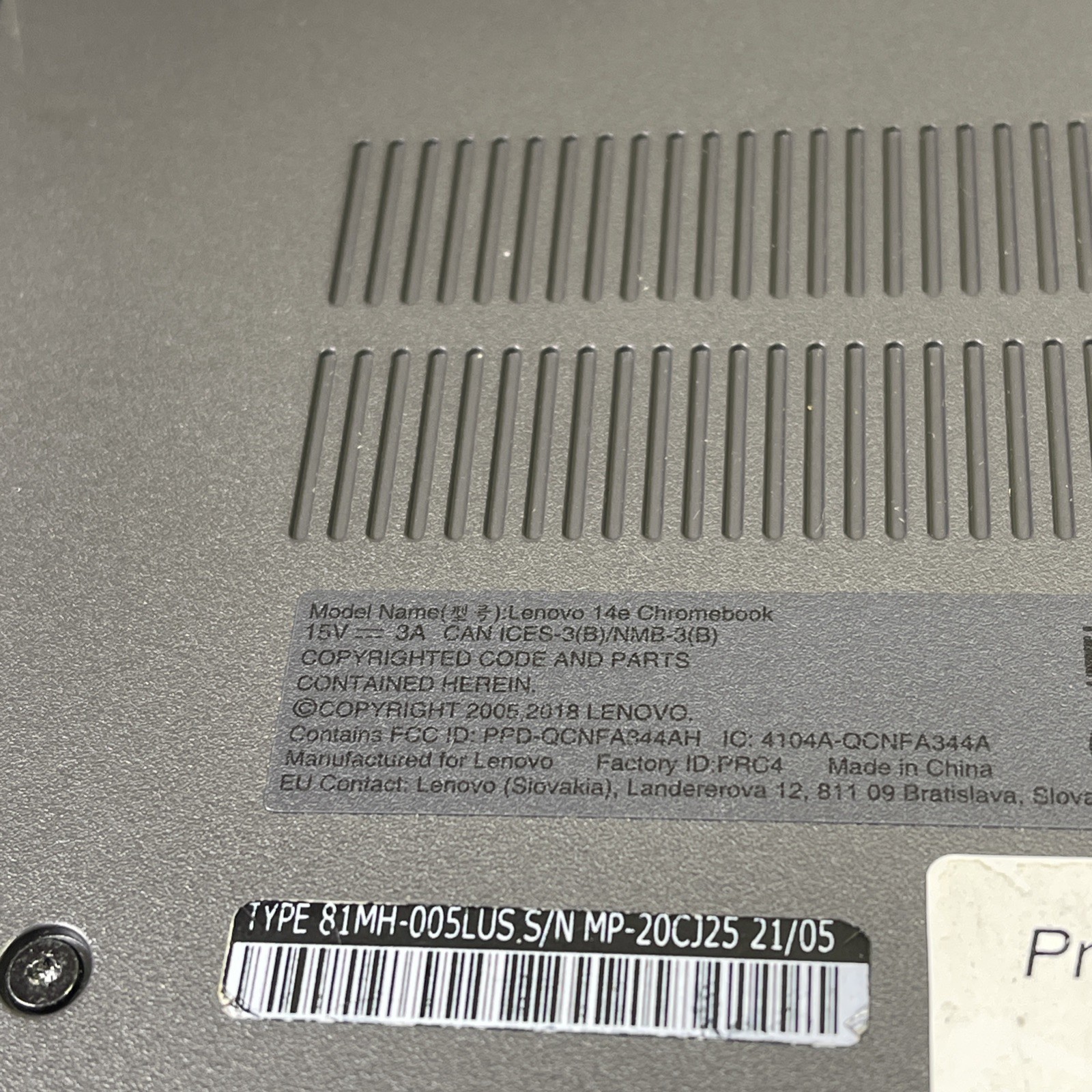 Lenovo ChromeBook 14e Tested LCD Screen w/ Chassis & Battery – No Motherboard’s