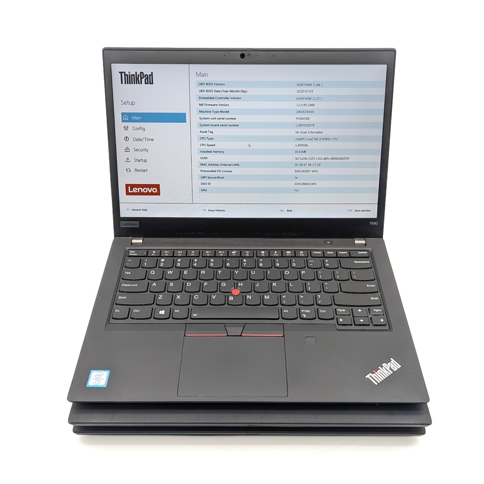 Lot of 3 Lenovo ThinkPad T490 – 14″ Intel Core i5-8365U 8GB RAM No OS/SSD/AC